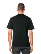 Alpinestars MX Helmet CSF Tee, Short Sleeve T-Shirt, Black, Rear view on model, Casual Motorsport Streetwear