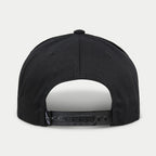 Alpinestars Candy Hat, black snapback sportswear cap for men, rear view featuring adjustable plastic closure.
