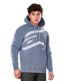 Alpinestars Unbound Hoodie, Blue with White Graphic Design, Unisex Streetwear, Kangaroo Pocket, Soft Textured Fabric