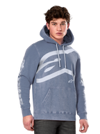 Alpinestars Unbound Hoodie, Blue with White Graphic Design, Unisex Streetwear, Kangaroo Pocket, Soft Textured Fabric