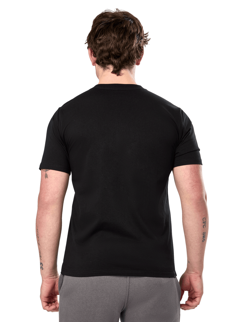 Alpinestars Prevail CSF Tee, Short Sleeve T-Shirt, Black, back view showing plain design, casual motorsport streetwear