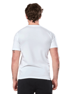 Alpinestars Prevail CSF Tee, Short Sleeve T-Shirt, White, Back View, worn with black pants, casual motorsport streetwear