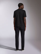 Alpinestars Authority CSF Tee, Short Sleeve T-Shirt, Black, back view, worn with black pants, casual motorsport-inspired streetwear