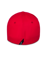 Alpinestars Pivot Hat, Red, Rear View, Flex Back Fit, Structured Crown, Small Astars Logo Label, Casual Sportswear
