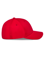 Alpinestars Pivot Hat, Red, side profile featuring curved bill and structured crown, twill fabric, casual motorsport sportswear