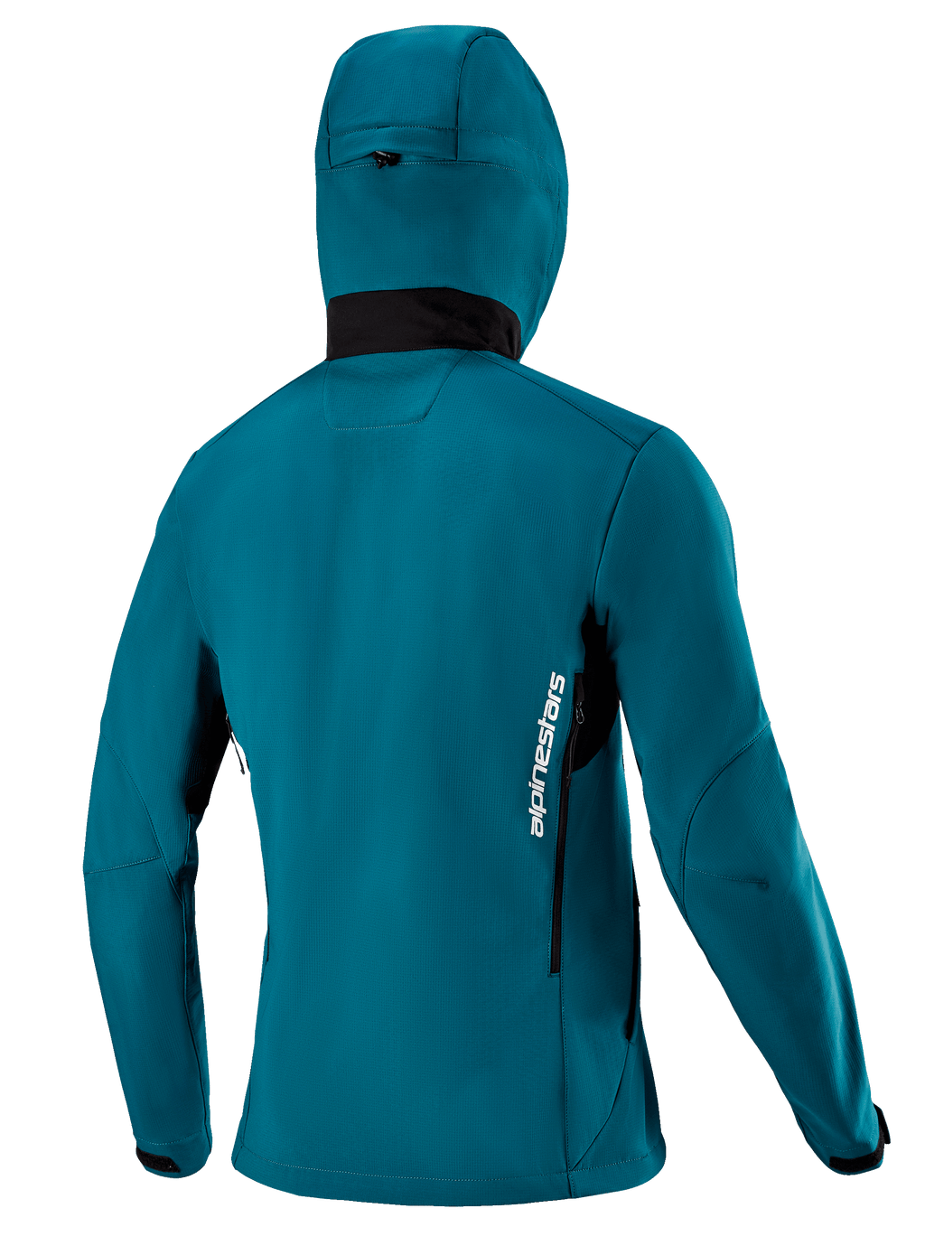 Alpinestars Nevada 2 Thermal Jacket, Men's MTB Jacket, Dark Teal, windproof softshell with a helmet-compatible storm hood.