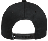 Alpinestars Rostrum Hat, Rear View, Black, Adjustable snapback closure with small white star logo, Twill fabric motorsport-inspired headwear