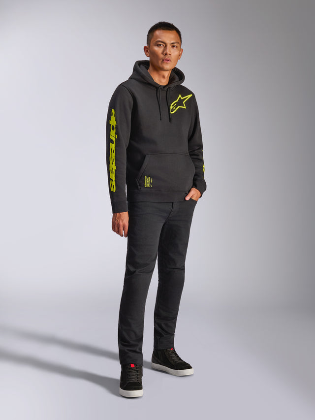 Alpinestars Sektor V2 Tech Motorcycle Hoodie Black Bright Red With Armour