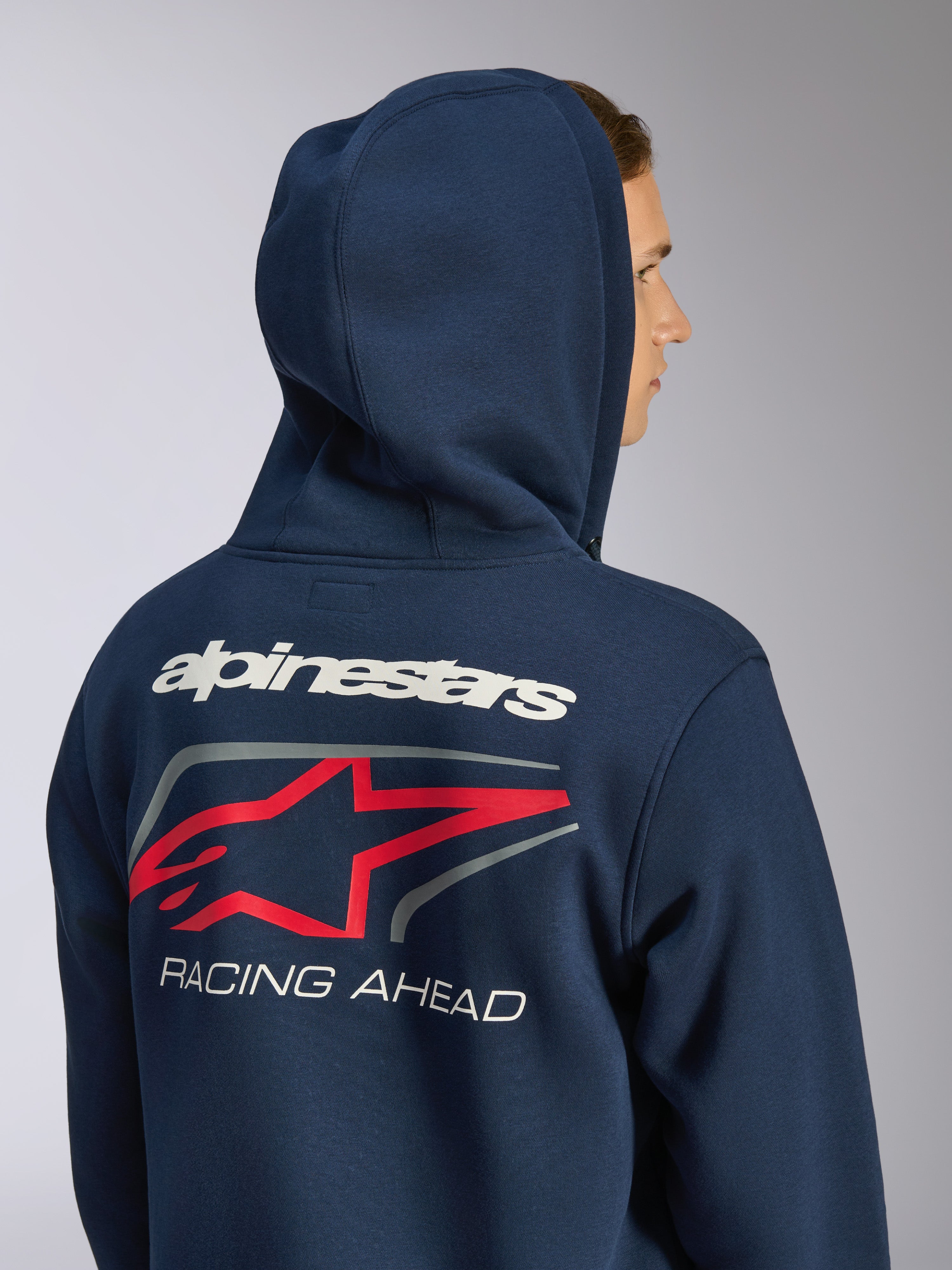 LIFEMANIA RACING STAR LOGO HOODIE（NAVY） Men's Navy New Hampshire Wildcats Playmaker Personalized Football