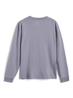 Alpinestars Essentials Ageless LS Tee, Long-Sleeve T-Shirt, Silver, Back View, plain design with ribbed crew neck and cuffs, 100% organic cotton jersey, relaxed contemporary fit