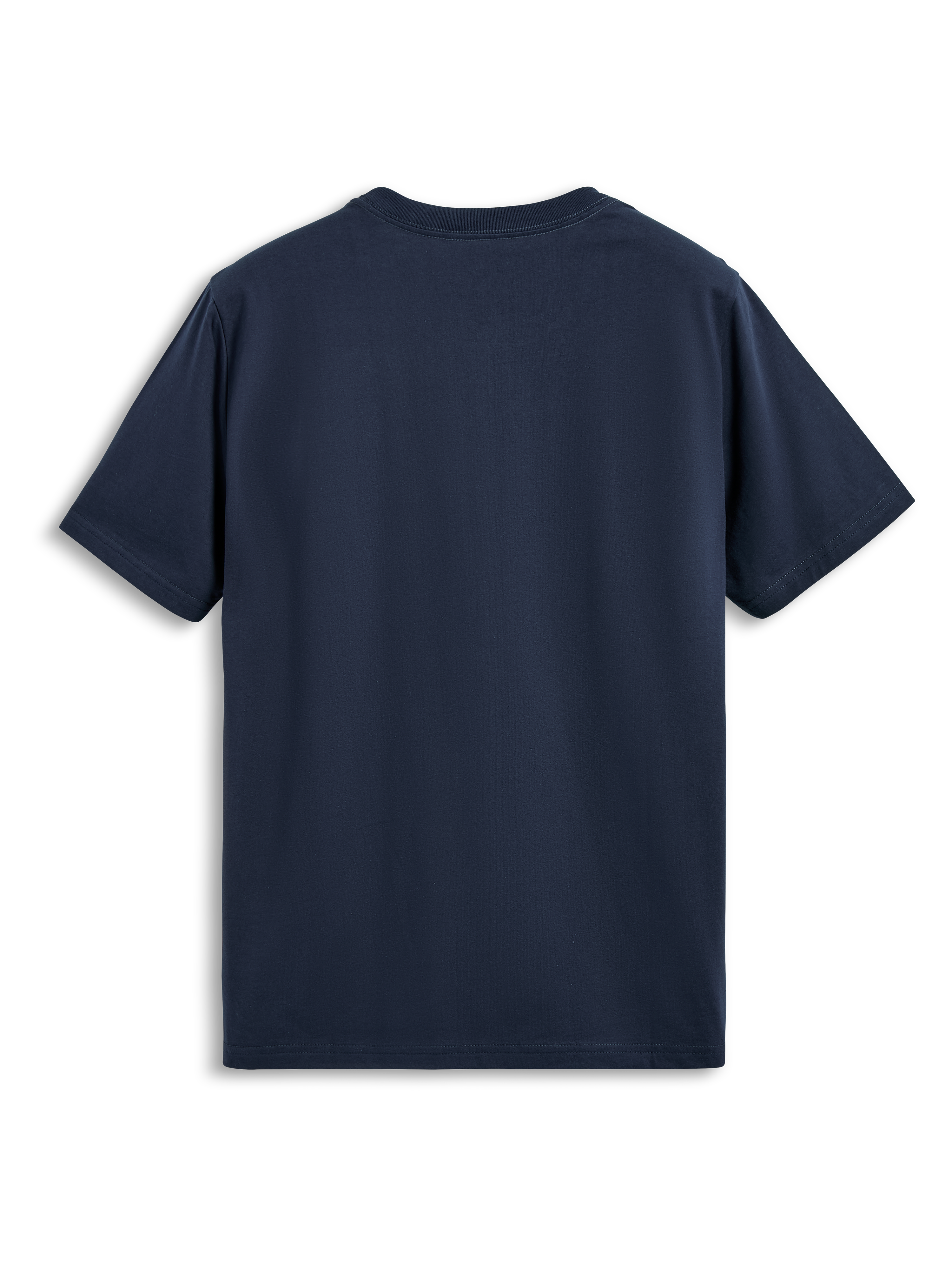 Alpinestars Collared CSF Tee, Short Sleeve T-Shirt, Navy Blue, back view, plain performance jersey fabric, casual motorsport-inspired sportswear