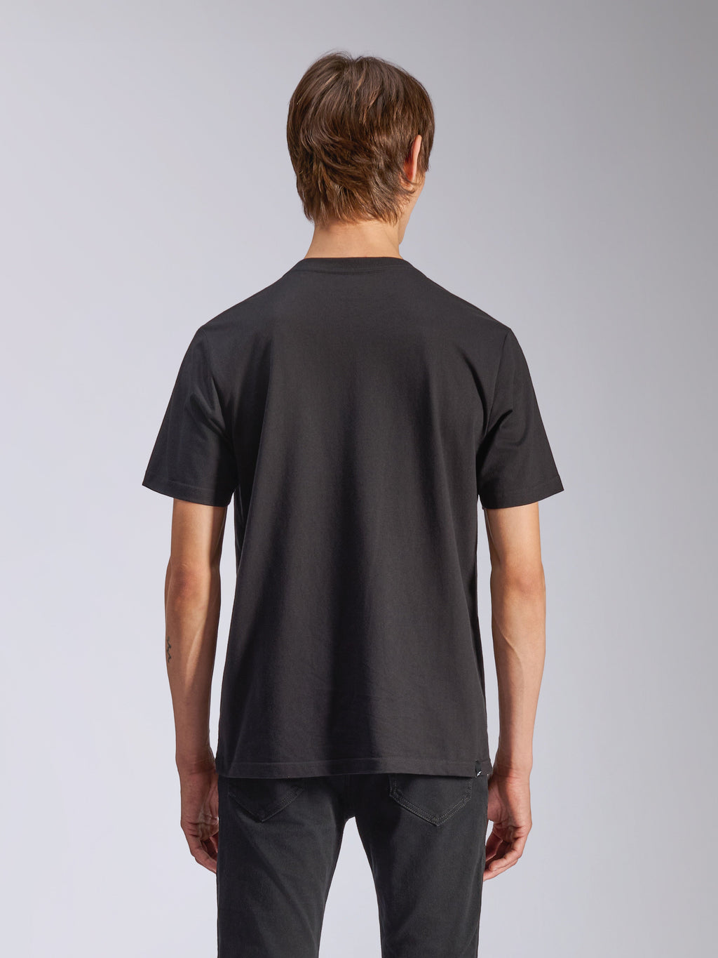 Alpinestars Fasting CSF Tee, Short Sleeve T-Shirt, Black, Rear view on model, casual motorsport-inspired streetwear