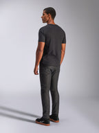 Alpinestars Tech Boot CSF T-Shirt, Black men's short sleeve sportswear tee, shown from a rear view on a model.