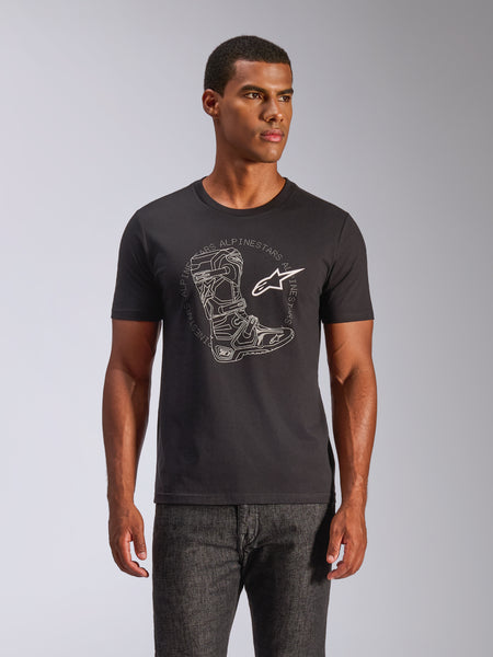 CE ブラック Tシャツ Tech Boot CSF Tee - Sportswear Tees | Alpinestars®