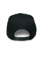 Alpinestars Promptus Snapback Hat, rear view, Black, adjustable plastic snapback closure, small woven Astars logo tag on strap, structured crown, casual motorsport-inspired streetwear