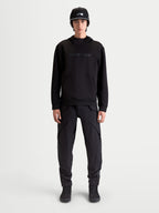 Alpinestars Datrix Hoodie, Men's Premium Sportswear Pullover, Black, featuring tonal HD Alpinestars branding, tri-blend double-face fleece, and dart-detail pocket, shown on model for everyday motorsport-inspired style.