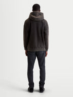Alpinestars Infinite Washed Oversized Hoodie, Casual Sportswear Pullover, Unisex, Washed Black, soft fleece with snow-wash finish, Rear view showing relaxed fit, hood detail, and ribbed hem.