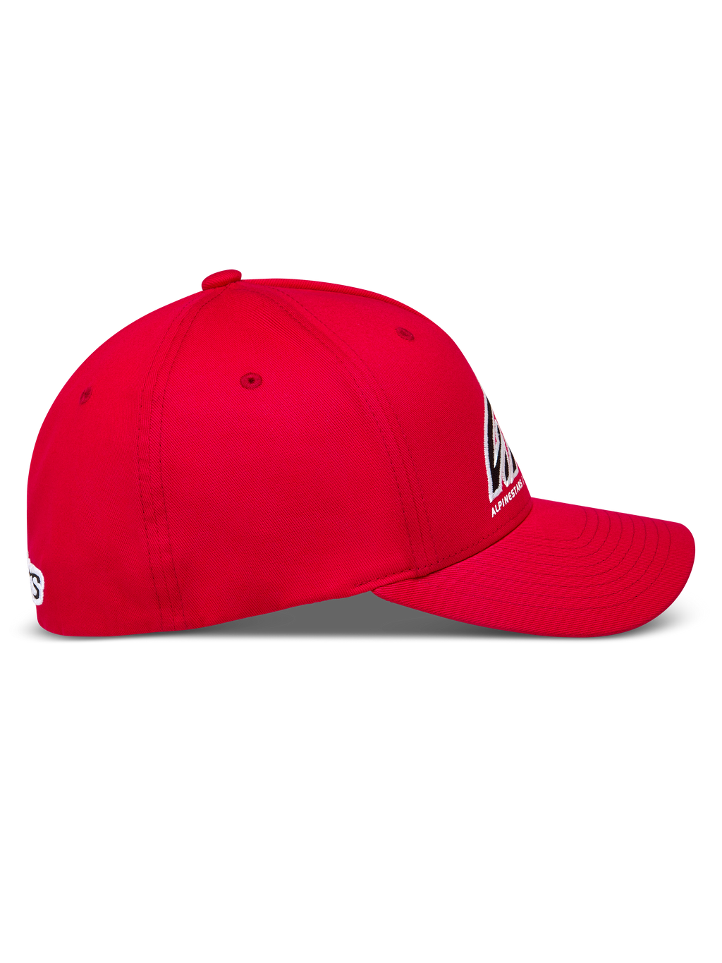 Alpinestars Lineout Hat, red lifestyle sportswear cap featuring a curved bill, structured crown, and embroidered logo on twill fabric.