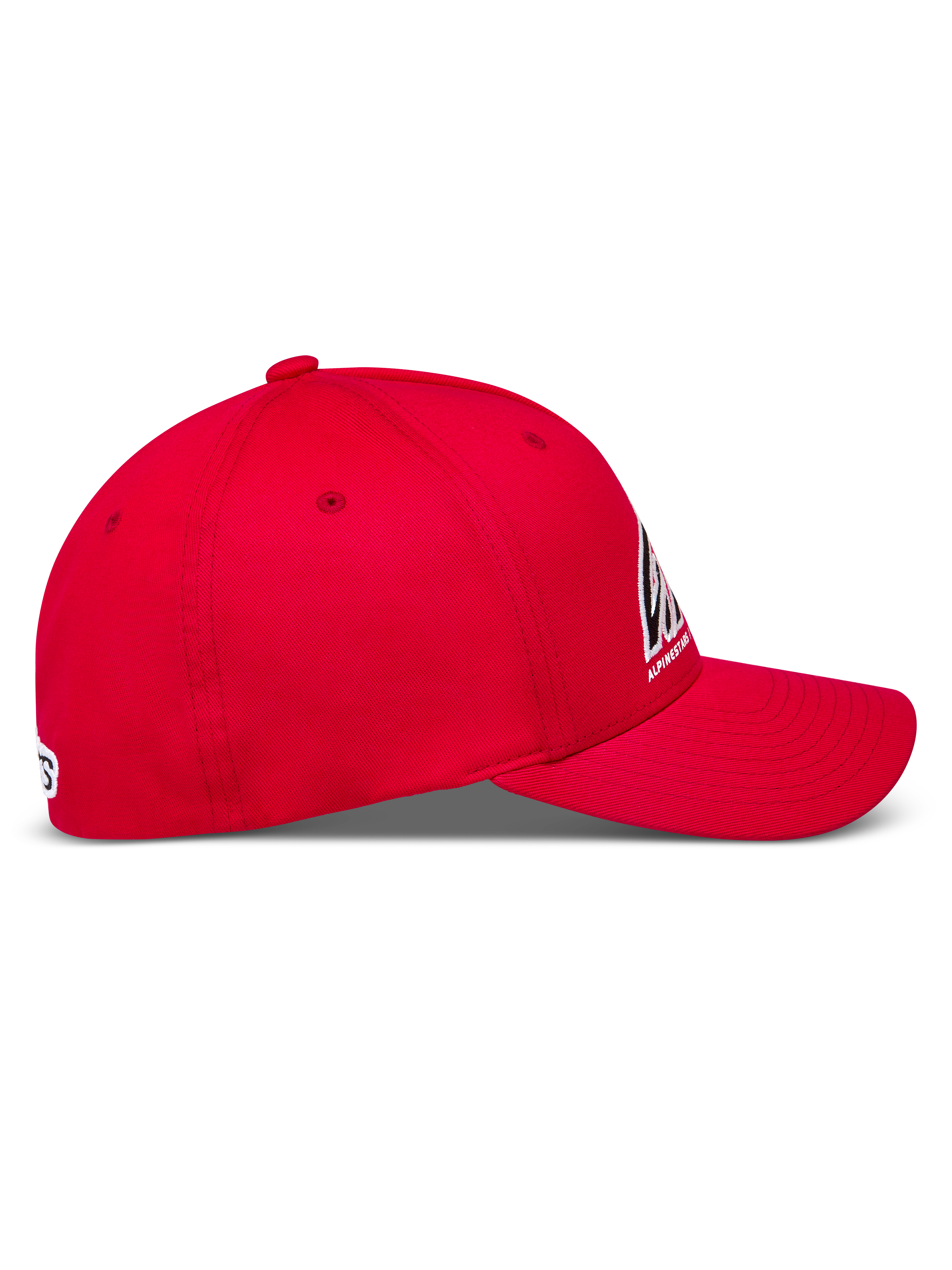 Alpinestars Lineout Hat, red lifestyle sportswear cap featuring a curved bill, structured crown, and embroidered logo on twill fabric.