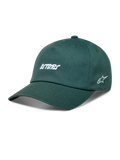 Alpinestars Explorer Strapback Hat, Green twill sportswear cap featuring white Astars embroidery and a curved bill.