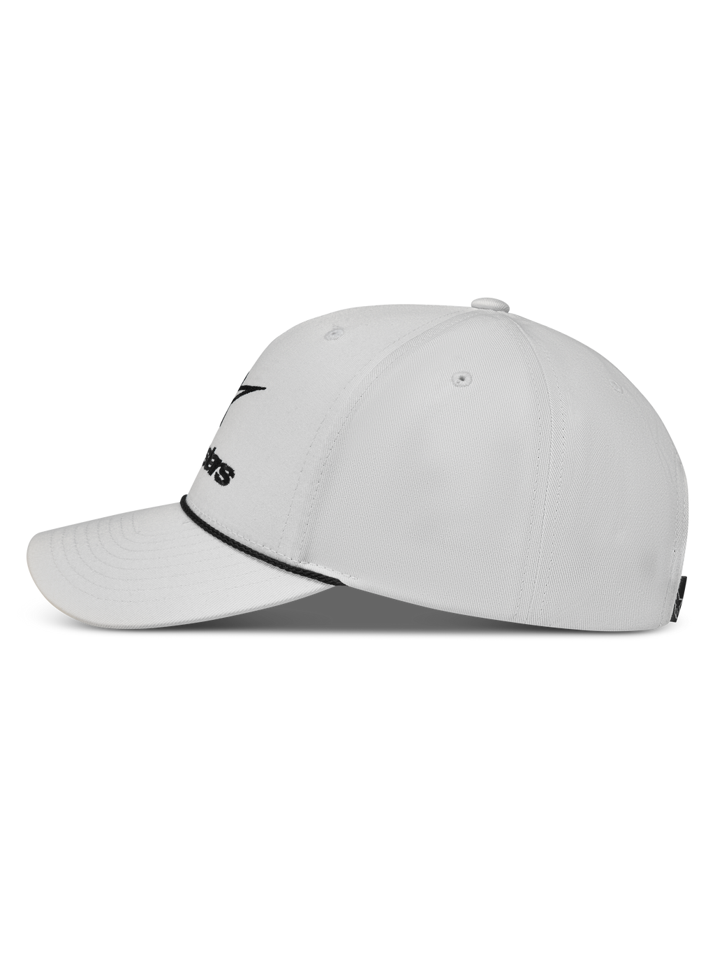 Alpinestars Combo Logo Snapback Hat, Off White Sportswear Cap with curved bill and black embroidered logo detail.
