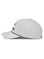Alpinestars Combo Logo Snapback Hat, Off White Sportswear Cap with curved bill and black embroidered logo detail.