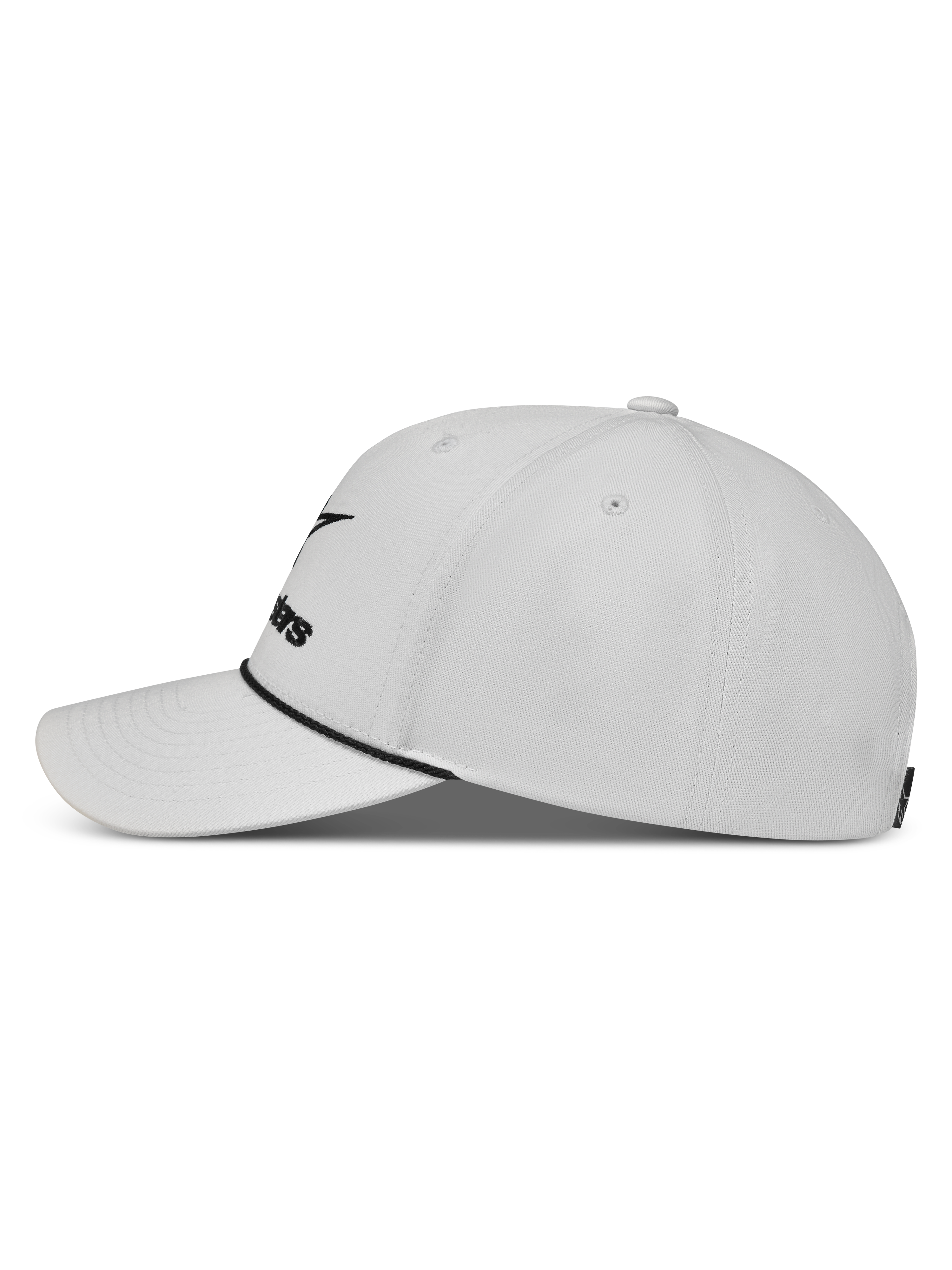 Alpinestars Combo Logo Snapback Hat, Off White Sportswear Cap with curved bill and black embroidered logo detail.
