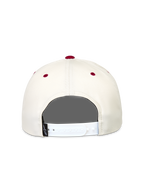 Alpinestars Stadium Snapback Hat, off-white and red sportswear cap featuring an adjustable rear snap closure.