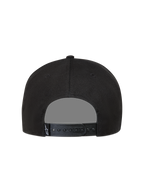 Alpinestars Label Snapback Hat, Black Sportswear Cap, back view with adjustable snapback strap and white Astars logo label.