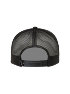 Alpinestars Hotlink Trucker Hat, black sportswear cap featuring a mesh back and adjustable snapback closure.