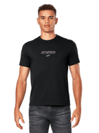 Alpinestars Bold Type Back CSF Tee, Short Sleeve T-Shirt, Black with White Logo, Casual Motorsport Streetwear, Unisex Design