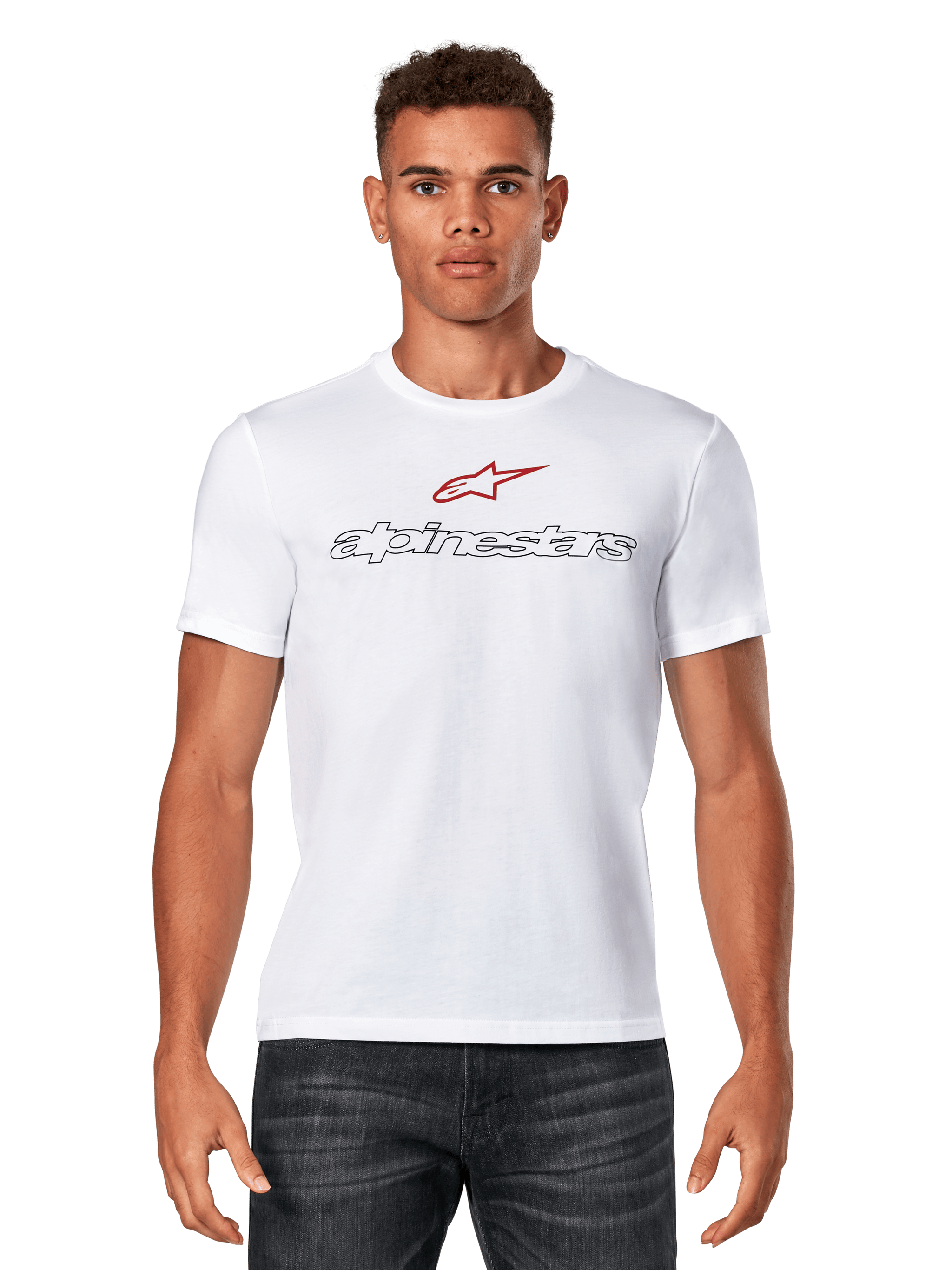 Alpinestars Ageless Men's Short Sleeve T-Shirt - White/Black, Medium, 100% Cotton