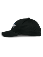 Alpinestars Profile Hat, Snapback Cap, Black, side profile view, structured crown with curved bill, embroidered Alpinestars logo, casual motorsport-inspired headwear