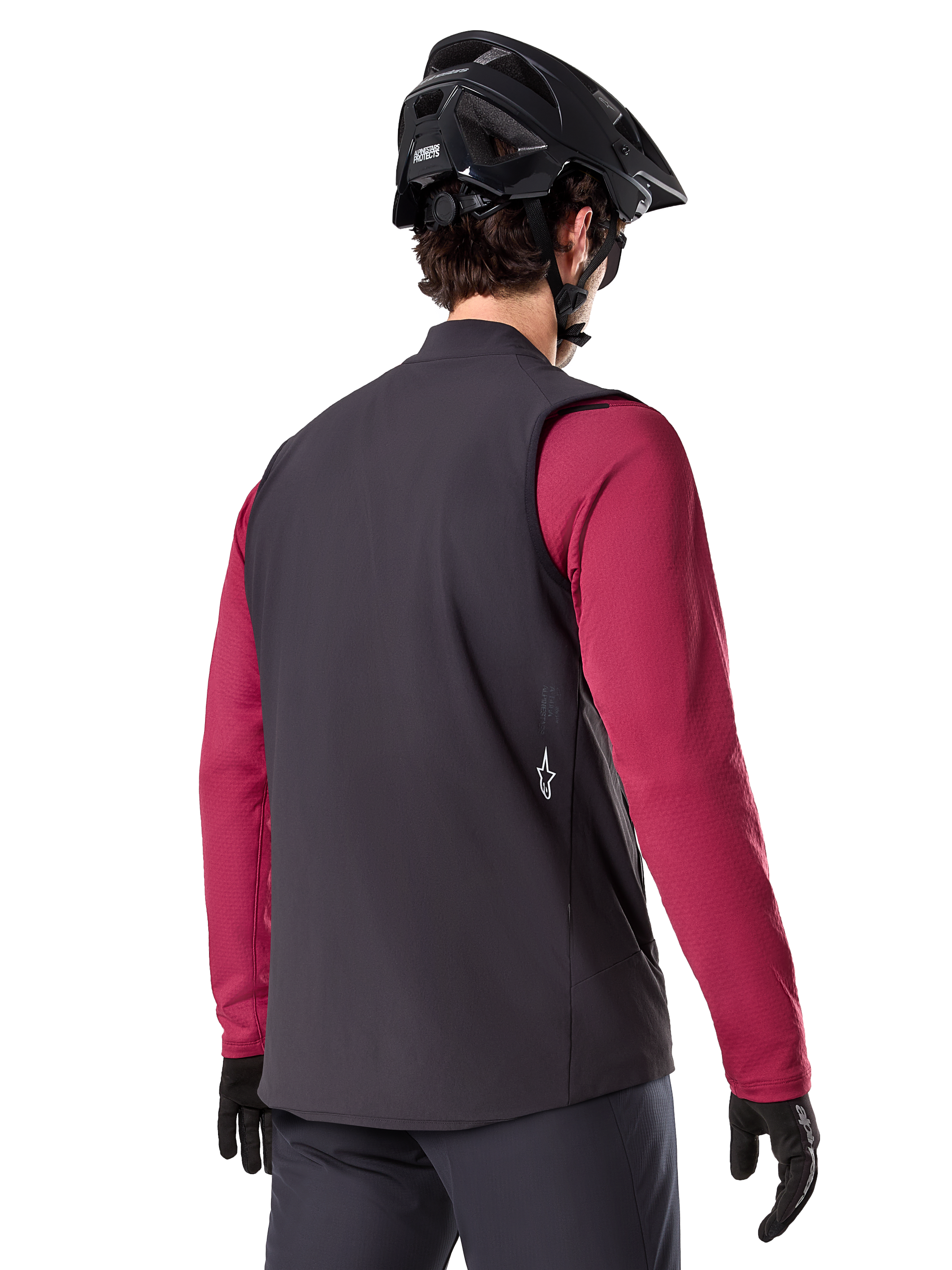 bike helmet and vest XL / Black