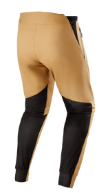 Alpinestars Tahoe 8.1 Waterproof Pants, MTB Waterproof Pants, Khaki and Black, rear view featuring black reinforced panels on the calves, adjustable waist tabs, and waterproof zippers for wet weather trail riding