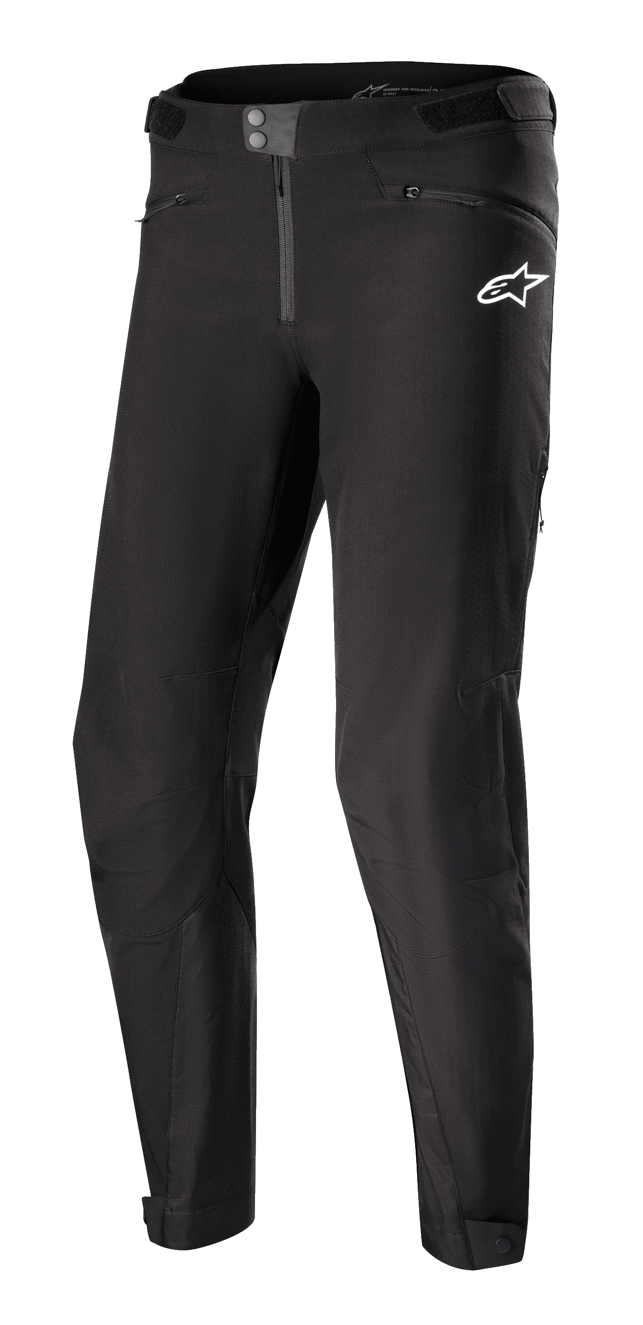 Alpinestars Nevada 2 Thermal Pants, Men's Black MTB Cycling Pants, Windproof Softshell with Microfleece Lining and White Logo