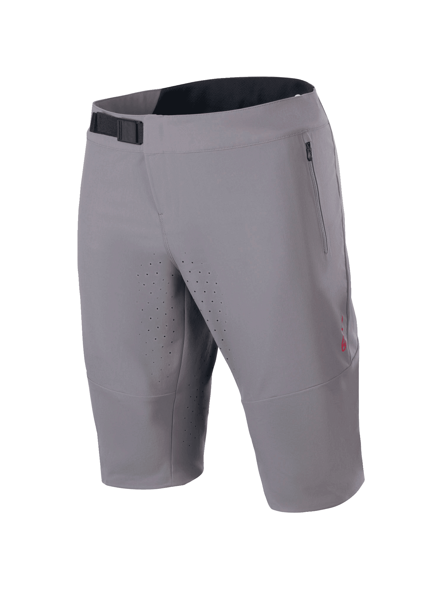 Alpinestars A-Aria Elite MTB Shorts, Men's Dark Gray performance cycling shorts with magnetic buckle and laser-cut vents.