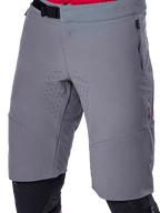 Alpinestars A-Aria Elite Shorts, Men's MTB mountain biking shorts, Dark Gray, featuring magnetic buckle and ventilation.