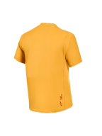 Orange A-Dura Ride Short Sleeve Jersey, back view, featuring jacquard stretch fabric and small Astars logo on the lower hem.