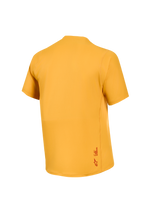 Orange A-Dura Ride Short Sleeve Jersey, back view, featuring jacquard stretch fabric and small Astars logo on the lower hem.
