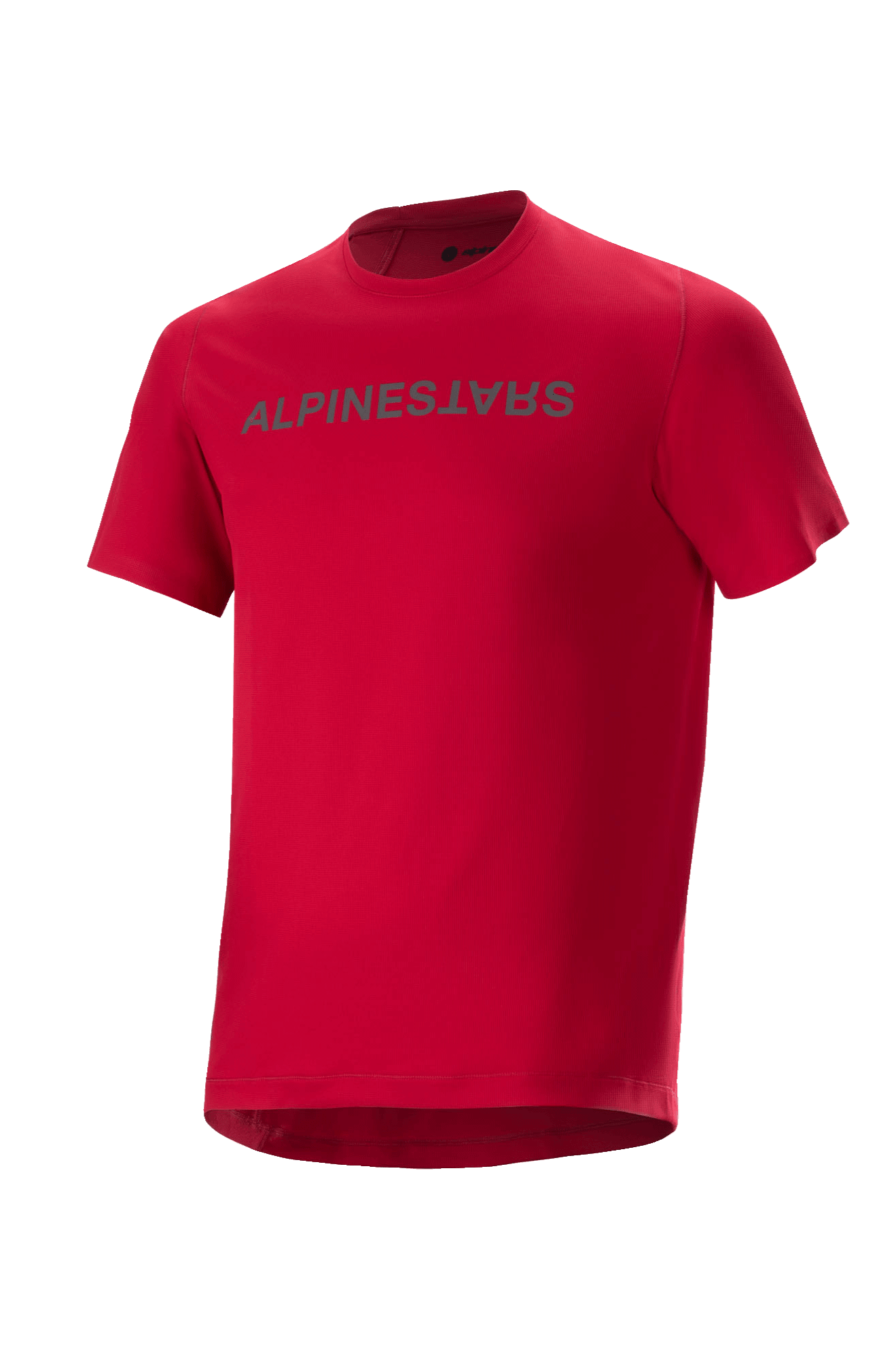 Alpinestars A-Aria Switch Short Sleeve Jersey, Men's MTB Cycling, Red, breathable performance fabric with chest logo.