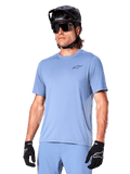 Alpinestars A-Dura Astar Jersey, Men's short-sleeve MTB top in Infinity Blue, moisture-wicking performance trail gear.