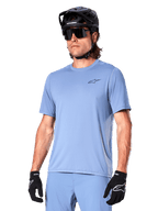 Alpinestars A-Dura Astar Jersey, Men's short-sleeve MTB top in Infinity Blue, moisture-wicking performance trail gear.