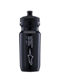 Alpinestars Ogov 20oz Water Bottle, black MTB squeeze bottle for trail hydration with hands-free valve and white branding.