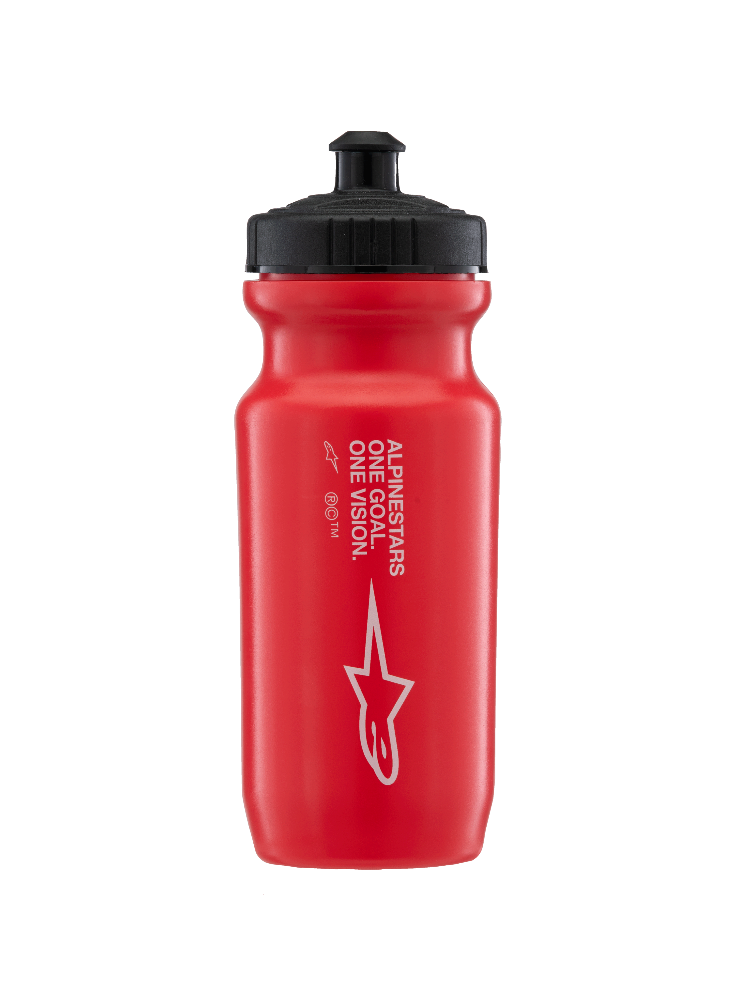 Alpinestars Ogov 20oz Water Bottle, Red and Black, BPA-free plastic with hands-free valve for MTB trail cycling.