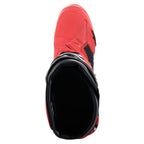 Alpinestars Limited Edition Acumen Tech 10 Motocross Boot, Red and Black, top-down view of the inner lining and opening.
