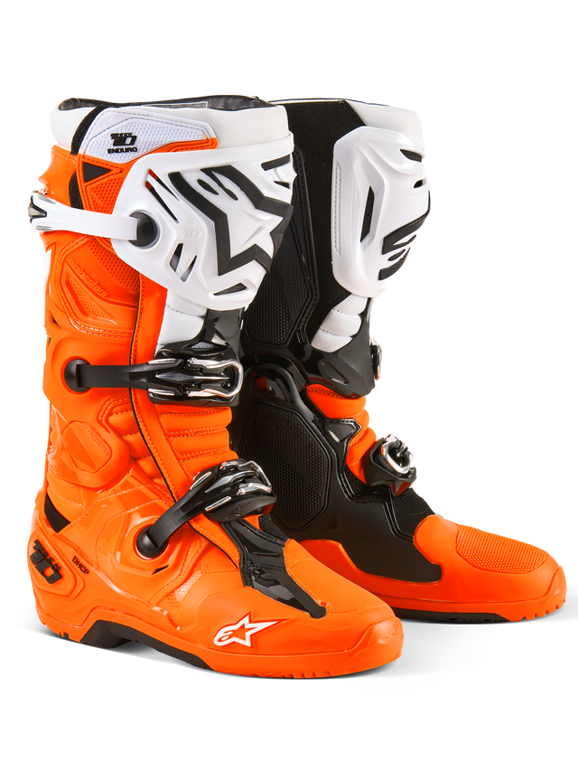 Orange dirt bike boots discount