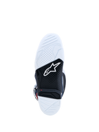 Alpinestars Tech 7 Motocross Boots, white and black dual-compound rubber sole with red wear limit indicator.