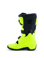 Alpinestars Youth Tech 7S Motocross Boots, Yellow Fluo and Black, featuring a protective TPU chassis for junior riders.