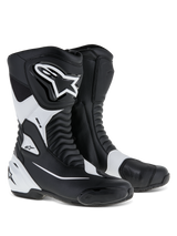SMX S - Black White Motorcycle Boots | Alpinestars®